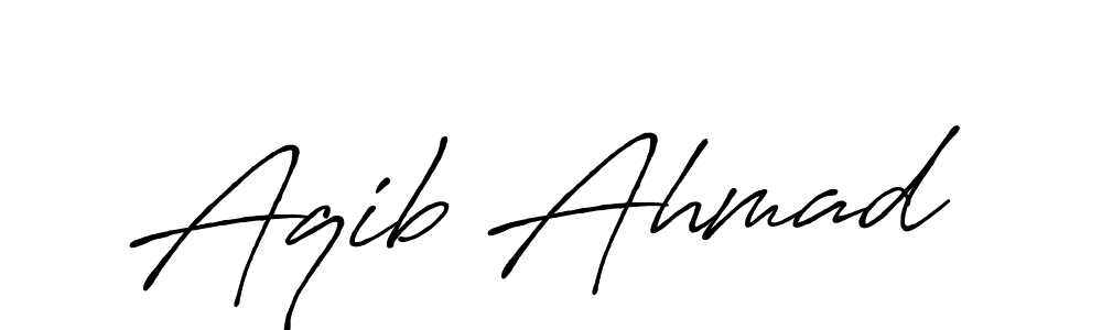 Design your own signature with our free online signature maker. With this signature software, you can create a handwritten (Antro_Vectra_Bolder) signature for name Aqib Ahmad. Aqib Ahmad signature style 7 images and pictures png