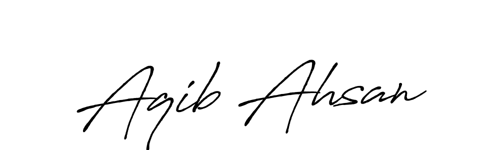 You should practise on your own different ways (Antro_Vectra_Bolder) to write your name (Aqib Ahsan) in signature. don't let someone else do it for you. Aqib Ahsan signature style 7 images and pictures png