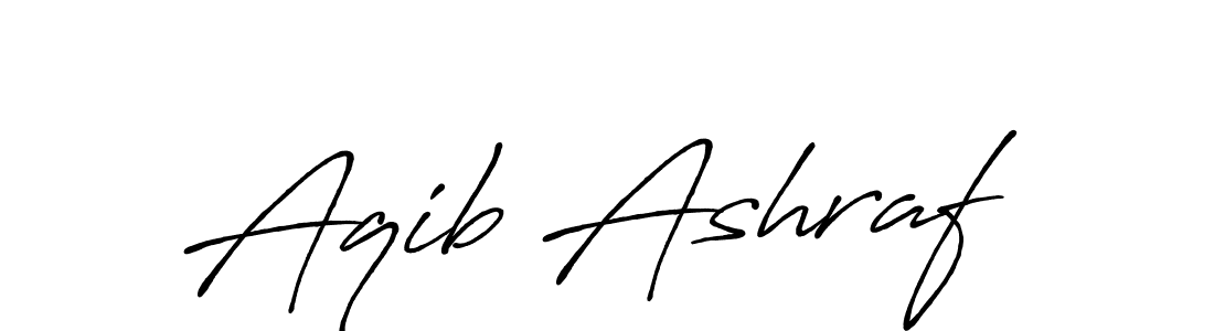 Use a signature maker to create a handwritten signature online. With this signature software, you can design (Antro_Vectra_Bolder) your own signature for name Aqib Ashraf. Aqib Ashraf signature style 7 images and pictures png