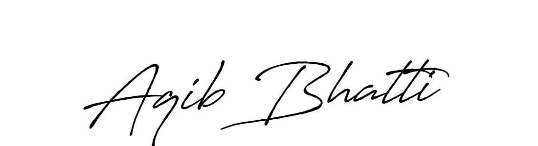 Aqib Bhatti stylish signature style. Best Handwritten Sign (Antro_Vectra_Bolder) for my name. Handwritten Signature Collection Ideas for my name Aqib Bhatti. Aqib Bhatti signature style 7 images and pictures png