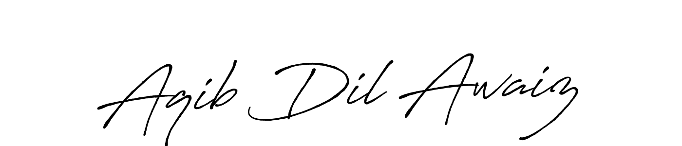 Use a signature maker to create a handwritten signature online. With this signature software, you can design (Antro_Vectra_Bolder) your own signature for name Aqib Dil Awaiz. Aqib Dil Awaiz signature style 7 images and pictures png
