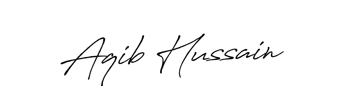 Also we have Aqib Hussain name is the best signature style. Create professional handwritten signature collection using Antro_Vectra_Bolder autograph style. Aqib Hussain signature style 7 images and pictures png