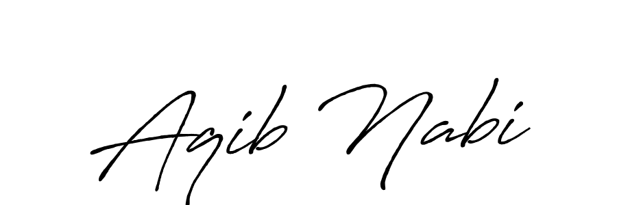 Make a beautiful signature design for name Aqib Nabi. With this signature (Antro_Vectra_Bolder) style, you can create a handwritten signature for free. Aqib Nabi signature style 7 images and pictures png