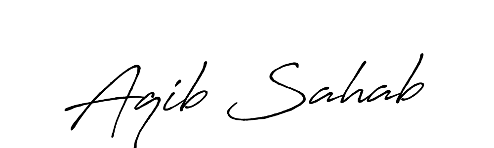 Once you've used our free online signature maker to create your best signature Antro_Vectra_Bolder style, it's time to enjoy all of the benefits that Aqib Sahab name signing documents. Aqib Sahab signature style 7 images and pictures png