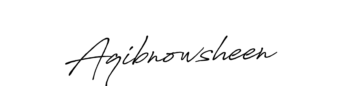 Use a signature maker to create a handwritten signature online. With this signature software, you can design (Antro_Vectra_Bolder) your own signature for name Aqibnowsheen. Aqibnowsheen signature style 7 images and pictures png