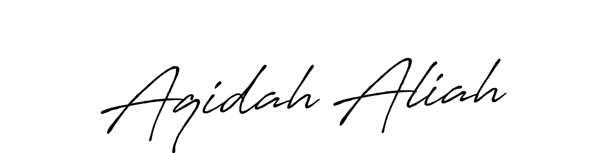 It looks lik you need a new signature style for name Aqidah Aliah. Design unique handwritten (Antro_Vectra_Bolder) signature with our free signature maker in just a few clicks. Aqidah Aliah signature style 7 images and pictures png