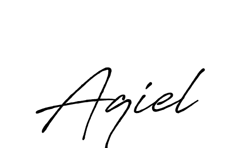 The best way (Antro_Vectra_Bolder) to make a short signature is to pick only two or three words in your name. The name Aqiel include a total of six letters. For converting this name. Aqiel signature style 7 images and pictures png