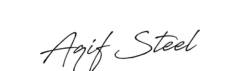 This is the best signature style for the Aqif Steel name. Also you like these signature font (Antro_Vectra_Bolder). Mix name signature. Aqif Steel signature style 7 images and pictures png