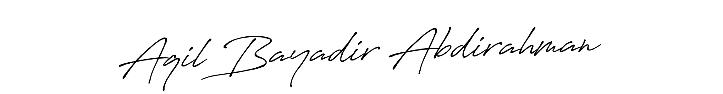 You should practise on your own different ways (Antro_Vectra_Bolder) to write your name (Aqil Bayadir Abdirahman) in signature. don't let someone else do it for you. Aqil Bayadir Abdirahman signature style 7 images and pictures png