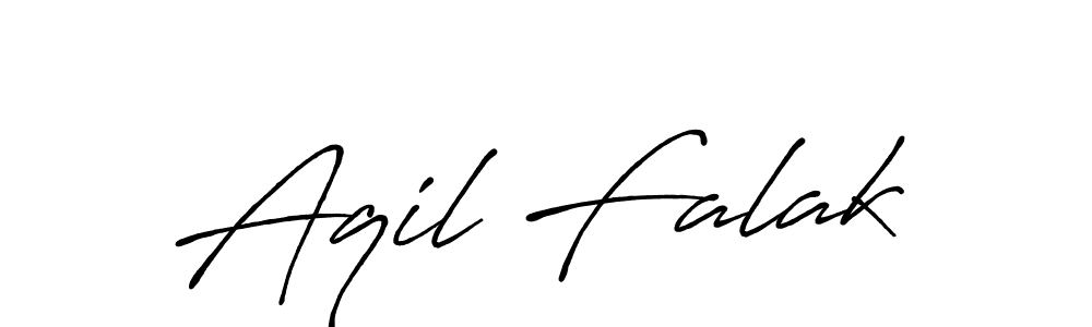Use a signature maker to create a handwritten signature online. With this signature software, you can design (Antro_Vectra_Bolder) your own signature for name Aqil Falak. Aqil Falak signature style 7 images and pictures png