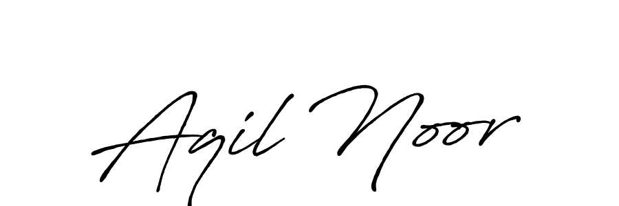 The best way (Antro_Vectra_Bolder) to make a short signature is to pick only two or three words in your name. The name Aqil Noor include a total of six letters. For converting this name. Aqil Noor signature style 7 images and pictures png