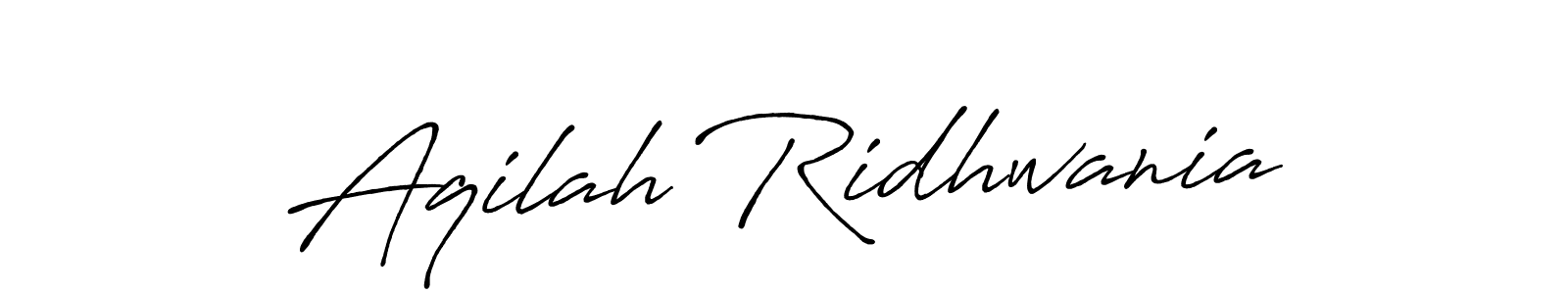 You should practise on your own different ways (Antro_Vectra_Bolder) to write your name (Aqilah Ridhwania) in signature. don't let someone else do it for you. Aqilah Ridhwania signature style 7 images and pictures png