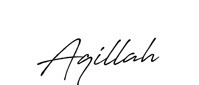 How to make Aqillah name signature. Use Antro_Vectra_Bolder style for creating short signs online. This is the latest handwritten sign. Aqillah signature style 7 images and pictures png