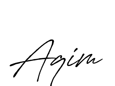 Make a beautiful signature design for name Aqim. With this signature (Antro_Vectra_Bolder) style, you can create a handwritten signature for free. Aqim signature style 7 images and pictures png