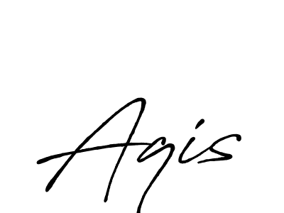 Aqis stylish signature style. Best Handwritten Sign (Antro_Vectra_Bolder) for my name. Handwritten Signature Collection Ideas for my name Aqis. Aqis signature style 7 images and pictures png