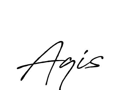 Aqis stylish signature style. Best Handwritten Sign (Antro_Vectra_Bolder) for my name. Handwritten Signature Collection Ideas for my name Aqis. Aqis signature style 7 images and pictures png