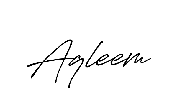 Design your own signature with our free online signature maker. With this signature software, you can create a handwritten (Antro_Vectra_Bolder) signature for name Aqleem. Aqleem signature style 7 images and pictures png