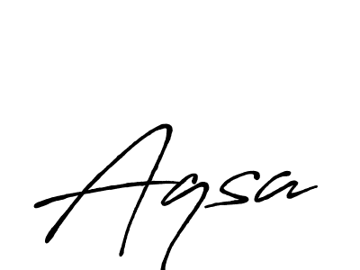 Use a signature maker to create a handwritten signature online. With this signature software, you can design (Antro_Vectra_Bolder) your own signature for name Aqsa. Aqsa signature style 7 images and pictures png