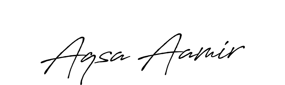 Also You can easily find your signature by using the search form. We will create Aqsa Aamir name handwritten signature images for you free of cost using Antro_Vectra_Bolder sign style. Aqsa Aamir signature style 7 images and pictures png