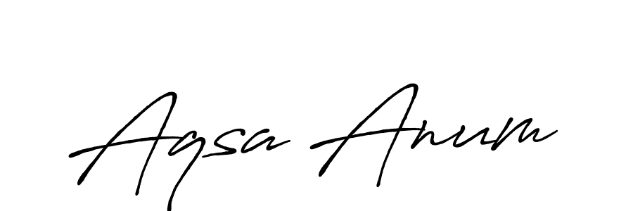 Design your own signature with our free online signature maker. With this signature software, you can create a handwritten (Antro_Vectra_Bolder) signature for name Aqsa Anum. Aqsa Anum signature style 7 images and pictures png