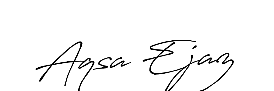 Design your own signature with our free online signature maker. With this signature software, you can create a handwritten (Antro_Vectra_Bolder) signature for name Aqsa Ejaz. Aqsa Ejaz signature style 7 images and pictures png