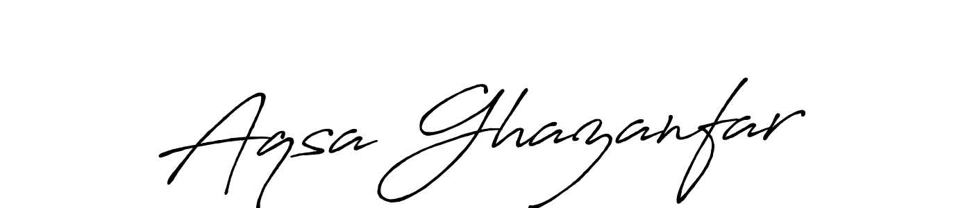 Also we have Aqsa Ghazanfar name is the best signature style. Create professional handwritten signature collection using Antro_Vectra_Bolder autograph style. Aqsa Ghazanfar signature style 7 images and pictures png