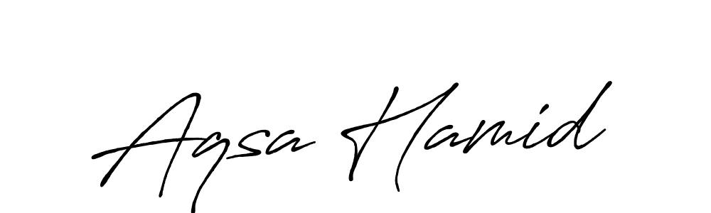 It looks lik you need a new signature style for name Aqsa Hamid. Design unique handwritten (Antro_Vectra_Bolder) signature with our free signature maker in just a few clicks. Aqsa Hamid signature style 7 images and pictures png