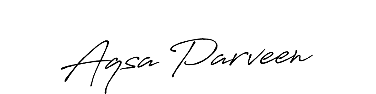 Design your own signature with our free online signature maker. With this signature software, you can create a handwritten (Antro_Vectra_Bolder) signature for name Aqsa Parveen. Aqsa Parveen signature style 7 images and pictures png