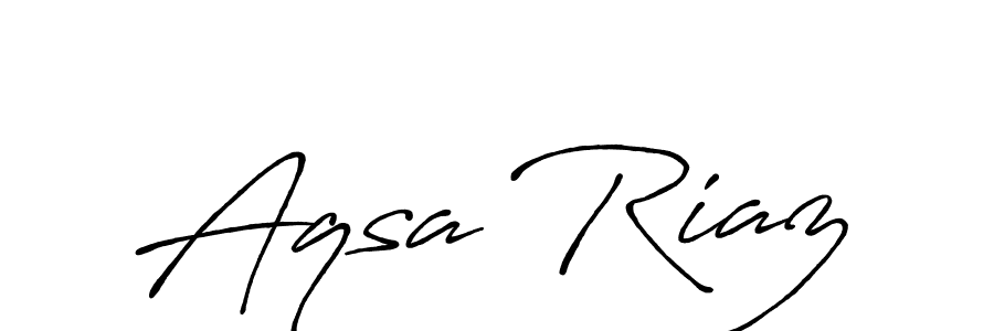 How to make Aqsa Riaz name signature. Use Antro_Vectra_Bolder style for creating short signs online. This is the latest handwritten sign. Aqsa Riaz signature style 7 images and pictures png