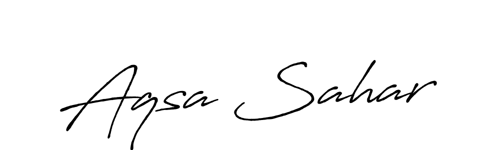 The best way (Antro_Vectra_Bolder) to make a short signature is to pick only two or three words in your name. The name Aqsa Sahar include a total of six letters. For converting this name. Aqsa Sahar signature style 7 images and pictures png