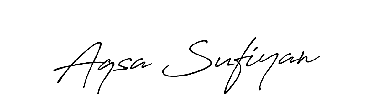 Make a beautiful signature design for name Aqsa Sufiyan. Use this online signature maker to create a handwritten signature for free. Aqsa Sufiyan signature style 7 images and pictures png