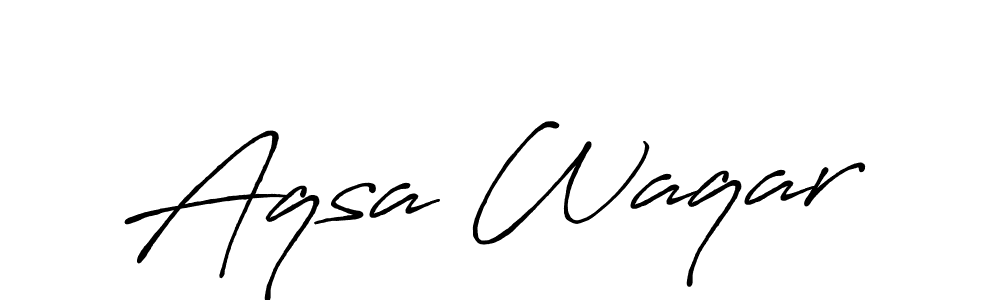 You can use this online signature creator to create a handwritten signature for the name Aqsa Waqar. This is the best online autograph maker. Aqsa Waqar signature style 7 images and pictures png