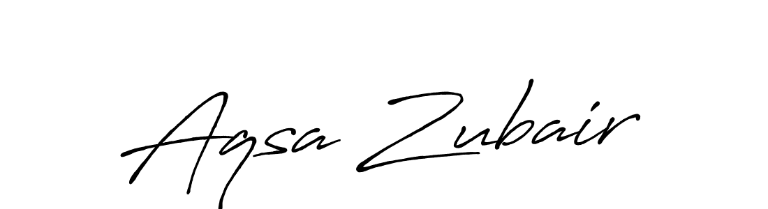 Design your own signature with our free online signature maker. With this signature software, you can create a handwritten (Antro_Vectra_Bolder) signature for name Aqsa Zubair. Aqsa Zubair signature style 7 images and pictures png