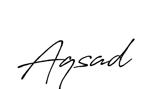 Use a signature maker to create a handwritten signature online. With this signature software, you can design (Antro_Vectra_Bolder) your own signature for name Aqsad. Aqsad signature style 7 images and pictures png