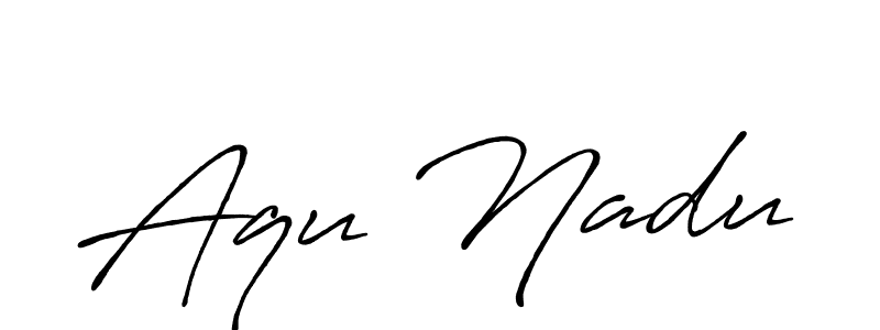 Similarly Antro_Vectra_Bolder is the best handwritten signature design. Signature creator online .You can use it as an online autograph creator for name Aqu Nadu. Aqu Nadu signature style 7 images and pictures png