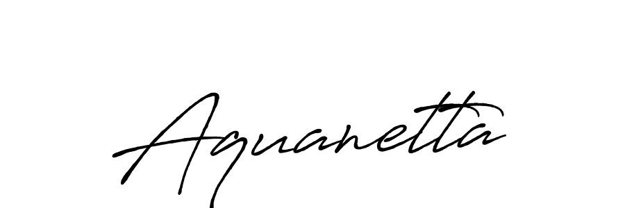 Design your own signature with our free online signature maker. With this signature software, you can create a handwritten (Antro_Vectra_Bolder) signature for name Aquanetta. Aquanetta signature style 7 images and pictures png