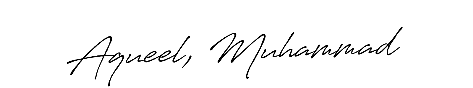 The best way (Antro_Vectra_Bolder) to make a short signature is to pick only two or three words in your name. The name Aqueel, Muhammad include a total of six letters. For converting this name. Aqueel, Muhammad signature style 7 images and pictures png