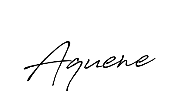 How to make Aquene name signature. Use Antro_Vectra_Bolder style for creating short signs online. This is the latest handwritten sign. Aquene signature style 7 images and pictures png