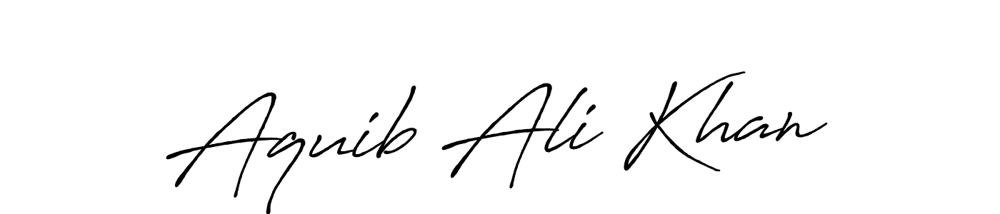 Also we have Aquib Ali Khan name is the best signature style. Create professional handwritten signature collection using Antro_Vectra_Bolder autograph style. Aquib Ali Khan signature style 7 images and pictures png