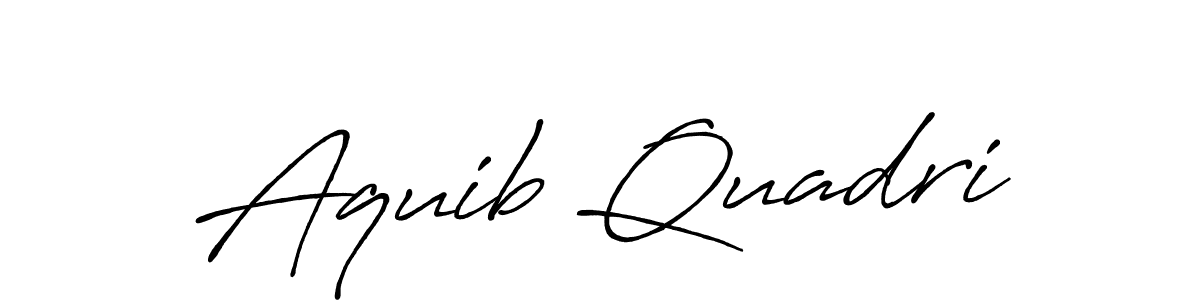 Aquib Quadri stylish signature style. Best Handwritten Sign (Antro_Vectra_Bolder) for my name. Handwritten Signature Collection Ideas for my name Aquib Quadri. Aquib Quadri signature style 7 images and pictures png