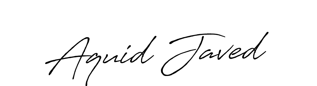 Make a beautiful signature design for name Aquid Javed. With this signature (Antro_Vectra_Bolder) style, you can create a handwritten signature for free. Aquid Javed signature style 7 images and pictures png