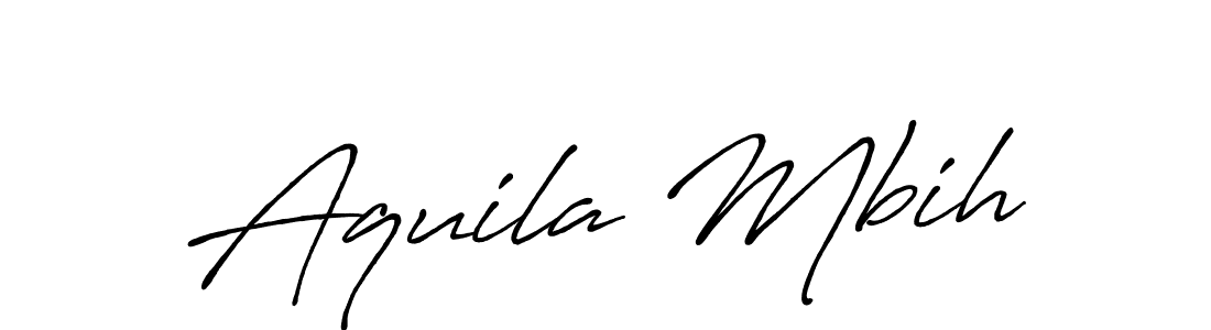 Make a beautiful signature design for name Aquila Mbih. With this signature (Antro_Vectra_Bolder) style, you can create a handwritten signature for free. Aquila Mbih signature style 7 images and pictures png