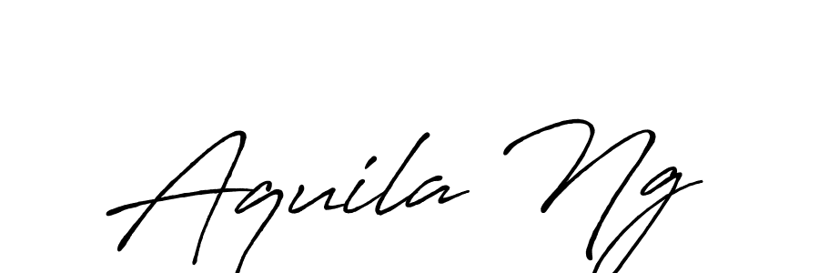 How to make Aquila Ng name signature. Use Antro_Vectra_Bolder style for creating short signs online. This is the latest handwritten sign. Aquila Ng signature style 7 images and pictures png