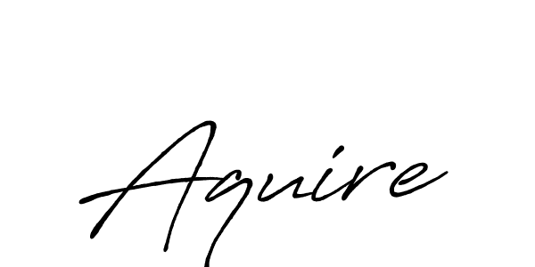 How to make Aquire signature? Antro_Vectra_Bolder is a professional autograph style. Create handwritten signature for Aquire name. Aquire signature style 7 images and pictures png