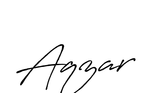 Use a signature maker to create a handwritten signature online. With this signature software, you can design (Antro_Vectra_Bolder) your own signature for name Aqzar. Aqzar signature style 7 images and pictures png