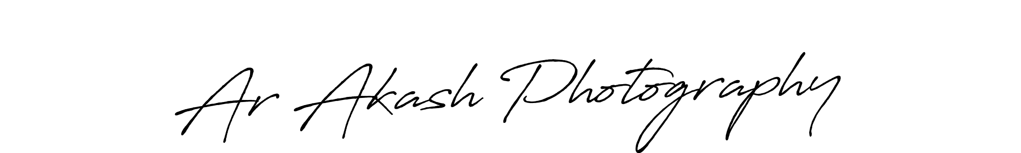 How to make Ar Akash Photography signature? Antro_Vectra_Bolder is a professional autograph style. Create handwritten signature for Ar Akash Photography name. Ar Akash Photography signature style 7 images and pictures png