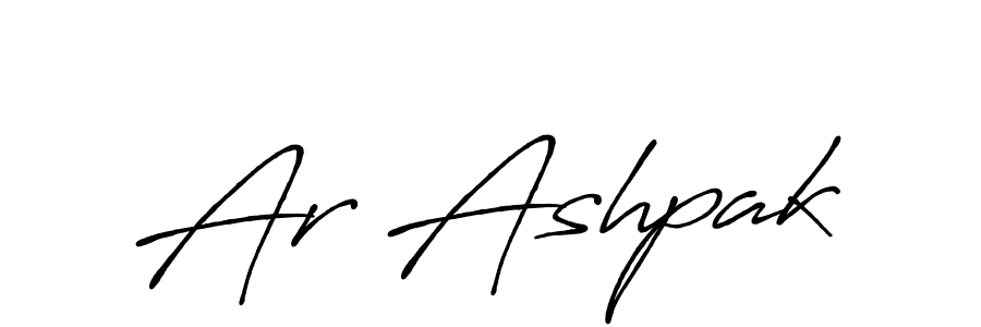How to make Ar Ashpak signature? Antro_Vectra_Bolder is a professional autograph style. Create handwritten signature for Ar Ashpak name. Ar Ashpak signature style 7 images and pictures png