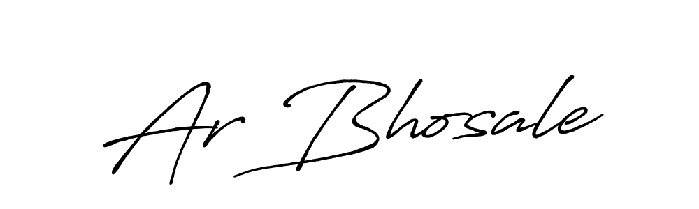Make a beautiful signature design for name Ar Bhosale. With this signature (Antro_Vectra_Bolder) style, you can create a handwritten signature for free. Ar Bhosale signature style 7 images and pictures png