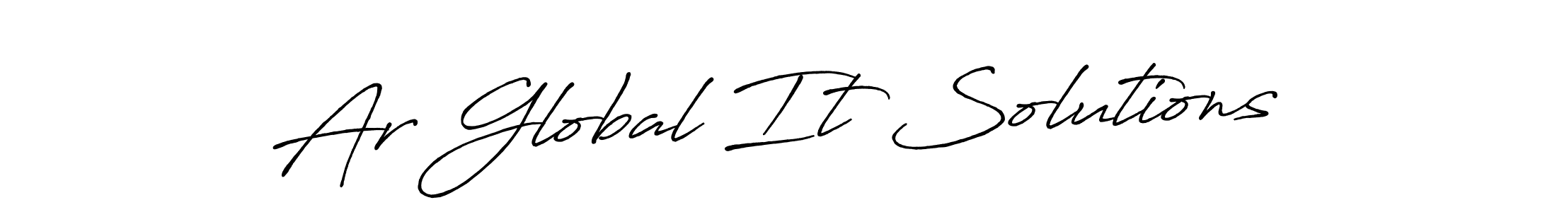 Use a signature maker to create a handwritten signature online. With this signature software, you can design (Antro_Vectra_Bolder) your own signature for name Ar Global It Solutions. Ar Global It Solutions signature style 7 images and pictures png