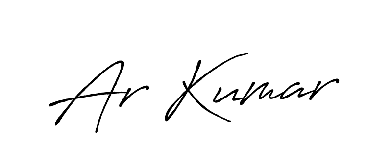 How to make Ar Kumar name signature. Use Antro_Vectra_Bolder style for creating short signs online. This is the latest handwritten sign. Ar Kumar signature style 7 images and pictures png